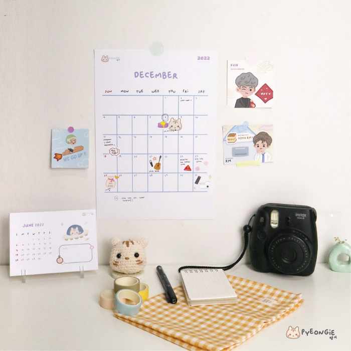 

Hari Ini 2022 Monthly Planner Korean Style 12 Lembar [Pyeongie Stuff] Bagus
