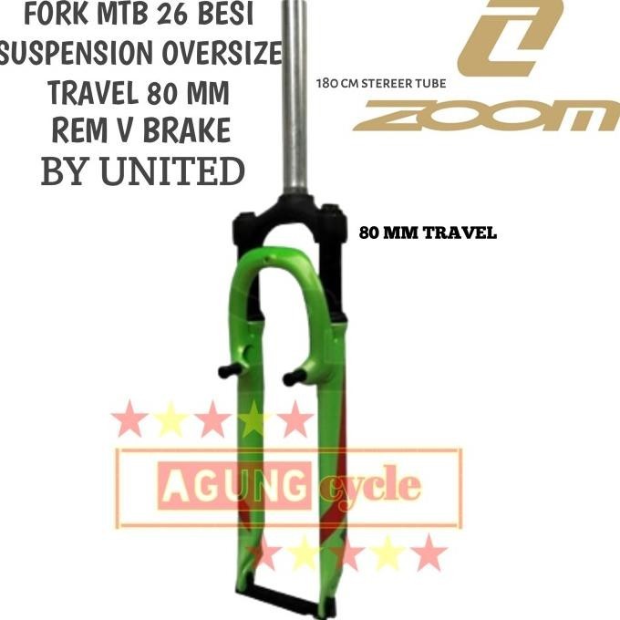 Fork Mtb 26 Besi Zoom Suspension Oversize Travel 80 Empuk By United