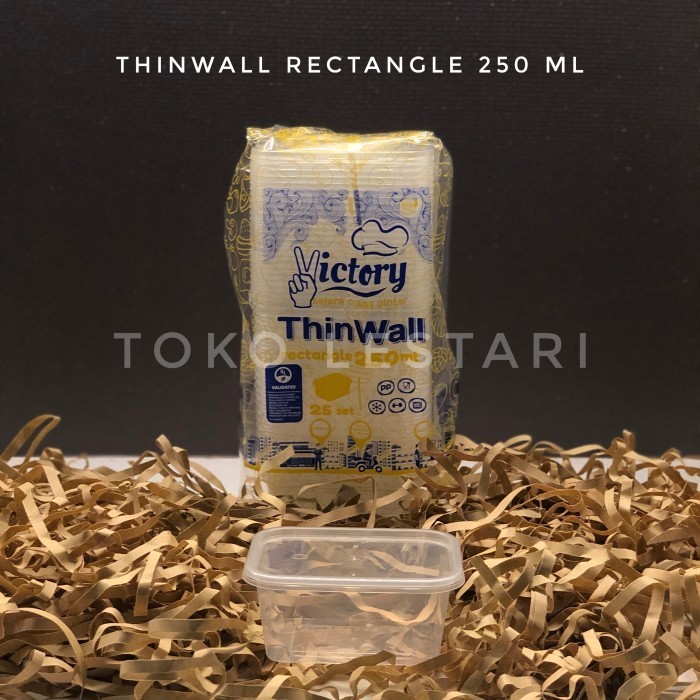 

```````] Thinwall Kotak Rectangle 250 ml untuk Kotak Plastik Puding Dessert Kue