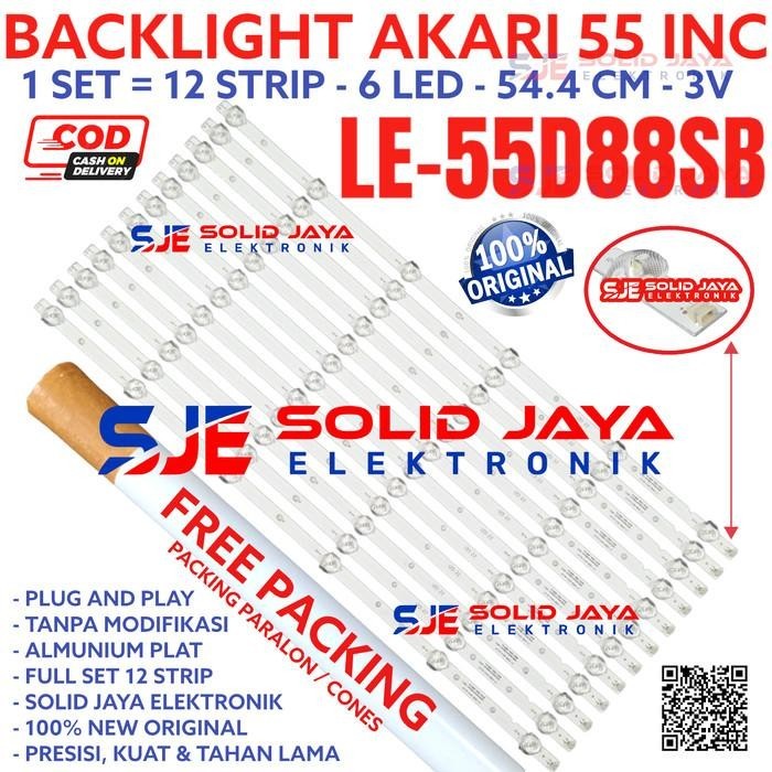 BACKLIGHT LED AKARI LE-55D88SB LE55D88SB 55D88SB 55D88 LAMPU BL 6K