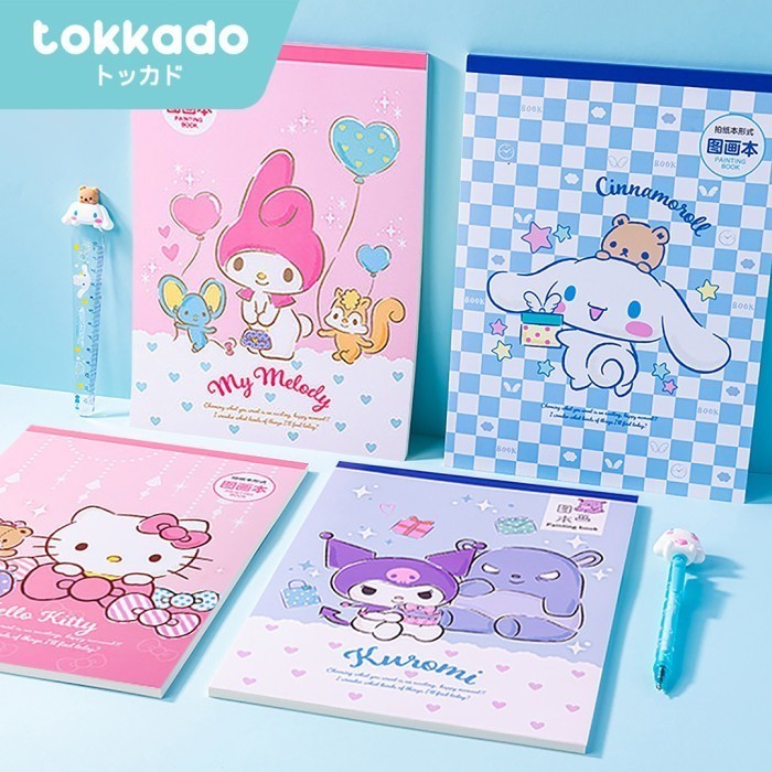 

Nikmati Tokkado Sanrio Drawing Book Buku Gambar A4 Lukis Painting Sketch Lucu Bergaransi