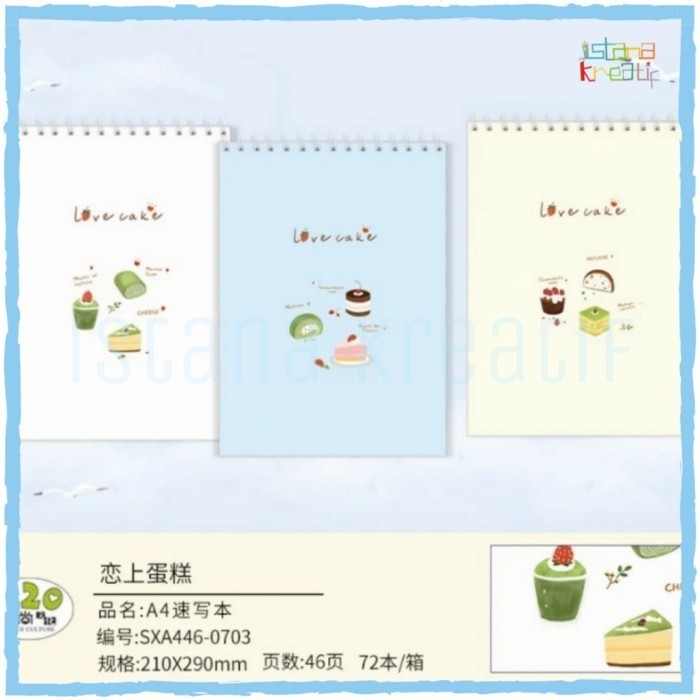 

Hemat Sketchbook Spiral A4 | Love Cake | 46 Lembar 100 Gsm | Sketch Book Berkualitas