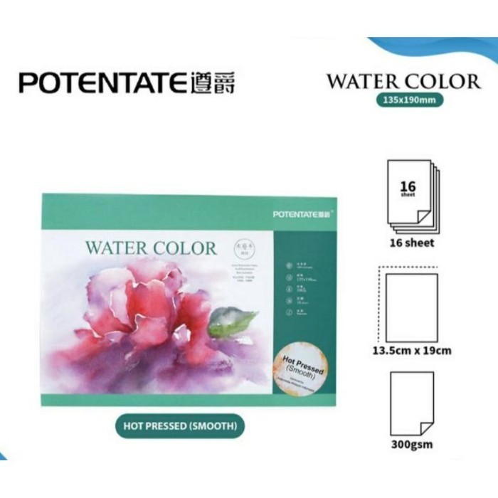 

Hari Ini New Kertas Cat Air Potentate Water Color Pad 190Ã—135 Mm /16 Sheets Trendi