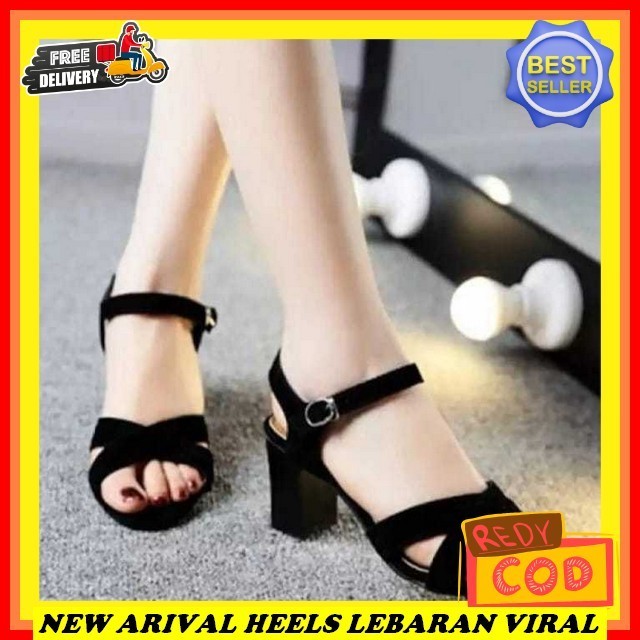 Sandal Perempuan Remaja Korean Style Heals Helss Hikhils Prempuan 9Cm Sandal Wanita Kekinian Import 