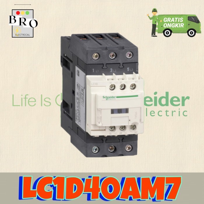 Schneider Kontaktor Lc1D40A / Contactor Lc1D40Am7 220V 40A Lc1D40