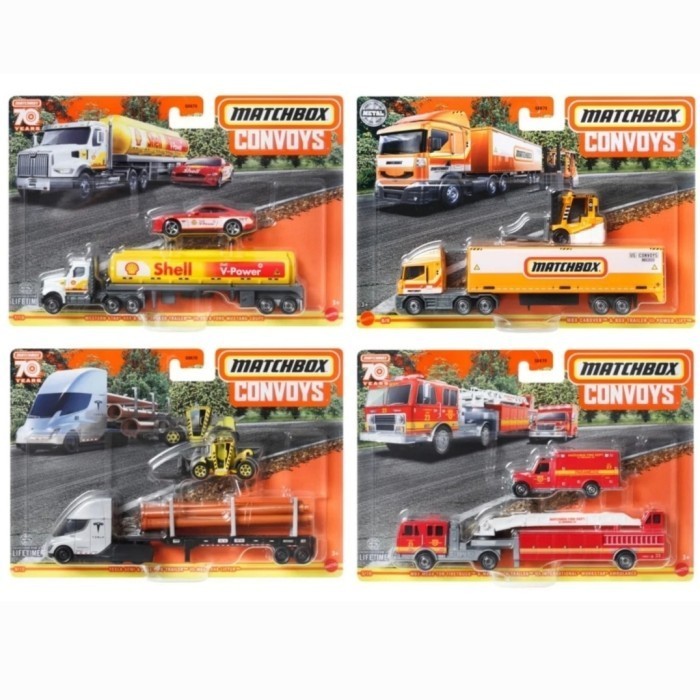 Terbaru Matchbox Convoy Original Mattel Miniatur Diecast Truk Kontainer Promo Terlaris