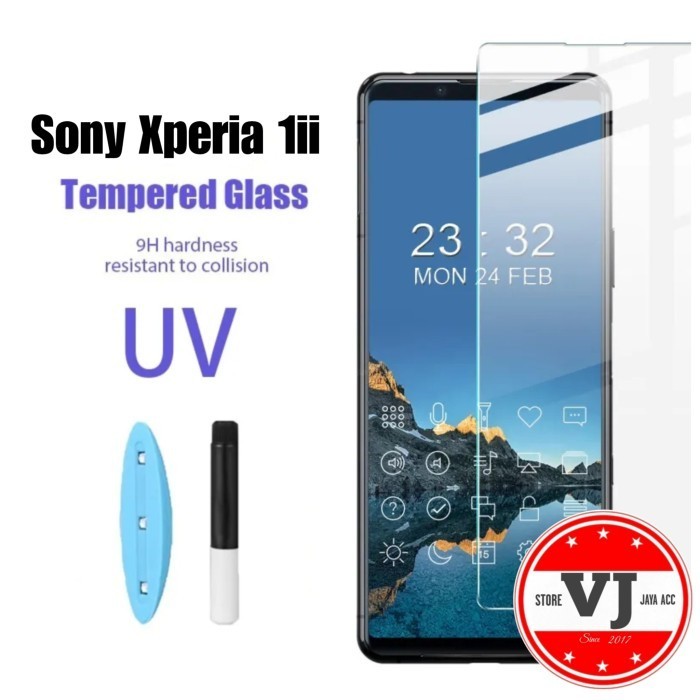 Tempered Full Cover UV Xperia 1 Mark II Anti Gores Full Lem Xperia 1ii