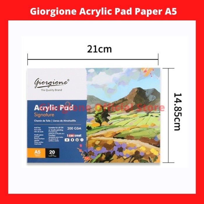 

Wow G-Ac20 Giorgione Acrylic Oil Paint Book Canvas Pad Cat Minyak Akrilik Terbatas