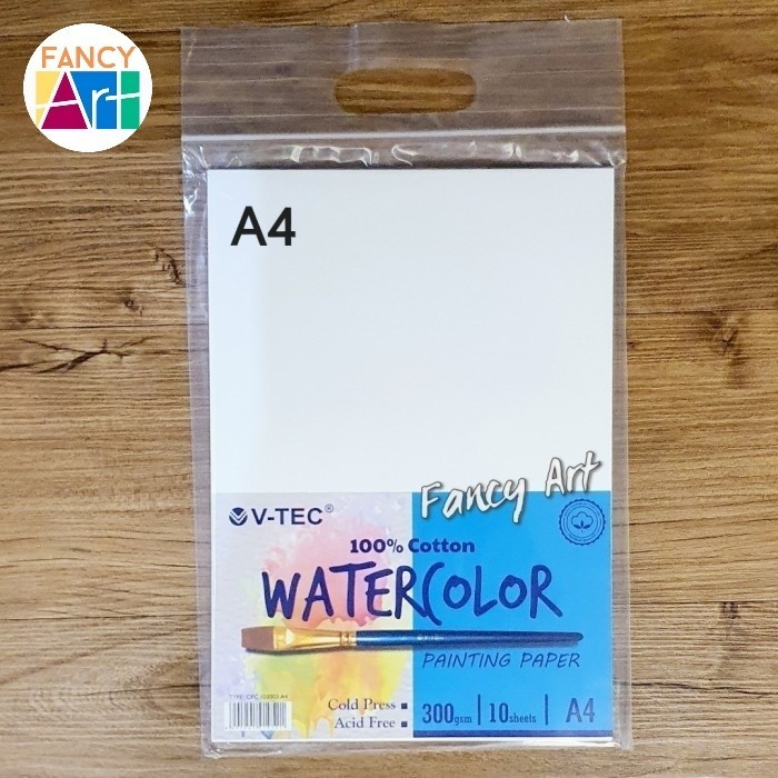 

Produk V-Tec Watercolor Paper A4 Kertas Gambar 300Gsm 10 Sheets 100% Cotton Promo