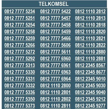 NOMER CANTIK SIMPATI TELKOMSEL 4G 5G KWARTET 7777 BAG 3 SV01