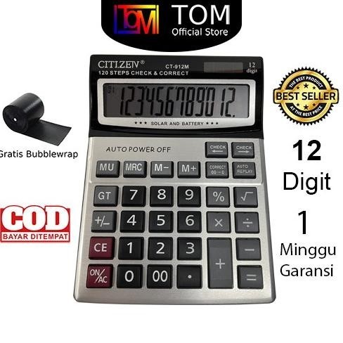 

Miliki - Kalkulator CT-912M 12 Digit - Calculator Dual 2 Power .,