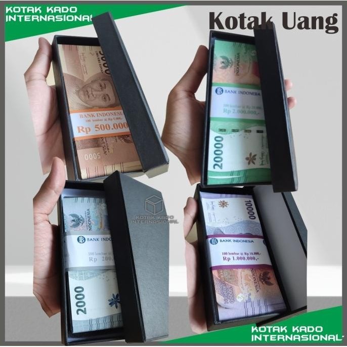 

Terbaru - Box Uang kertas tunai kotak Gifts ukuran uang 100 lbr 1 - 2 ikat muat ..