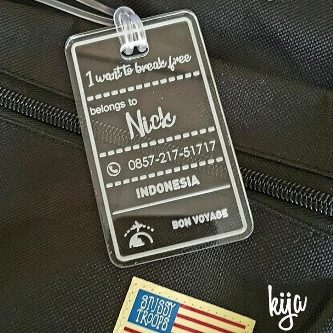 Terbaik Bag/Luggage tag -- ACRYLIC BAG TAG - GANTUNGAN ACRYLIC