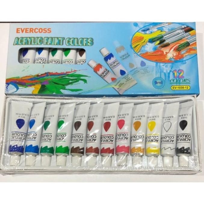 

Hot Sale CAT AIR ACRYLIC AKRILIK PAINT EVERCOSS 9ml + PALET & KUAS