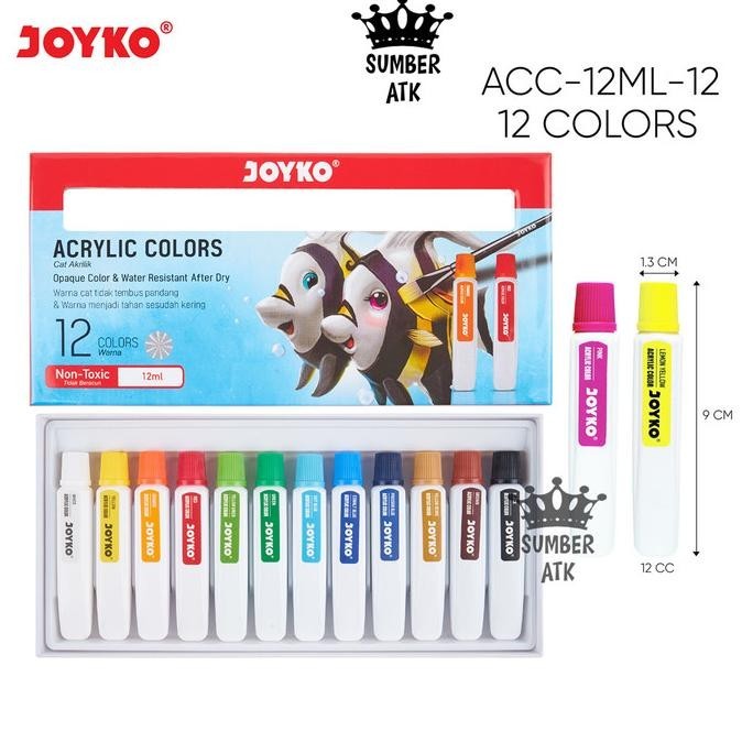 

Model baru - Cat Akrilik Acrylic Color Joyko ACC-12ML 12 , 18 , 24 WARNA - 12 WARNA !!