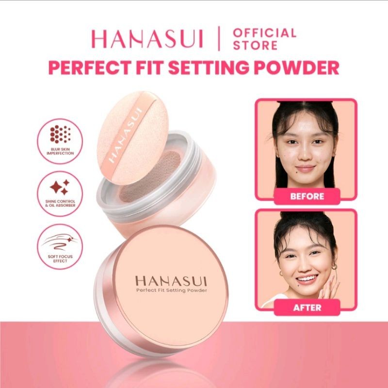Hanasui Perfect Fit Setting Powder | Bedak Tabur Hanasui | Loose Powder Hanasui