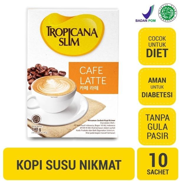 

(PRODUK) Tropicana Slim Cafe Latte 10 Sachet Sugar Free TERLARIS