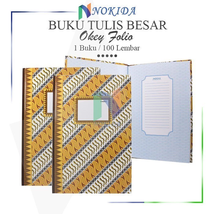 

Terbatas Nokida Buku Tulis Folio Okey [1 Buku/100 Lembar] / Buku Debur Besar Diskon