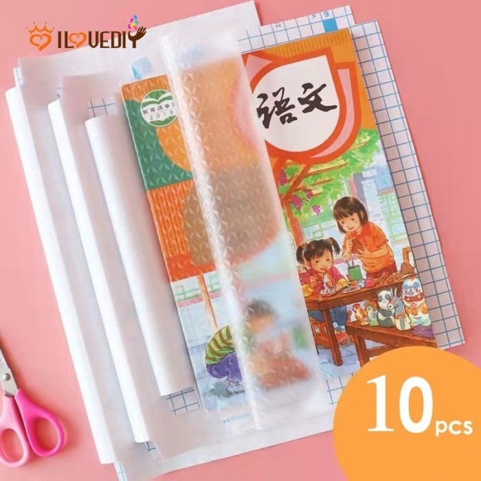 

Hot Sale Sampul Buku Stiker Pvc Film Pelindung Buku Tekstil 10 Lembar Trendi