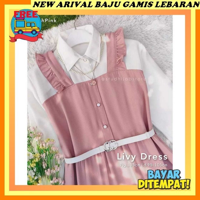 Ritz Syari - Set Dress Sal Tree "Trend Hijab Fashion 2023" (Harga Termurah)Gamis Livy Terbaru / Gami