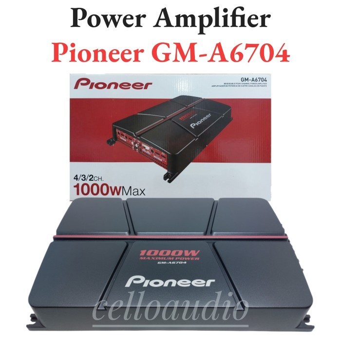Power Amplifier 4 Channel Pioneer GM-A6704 1000 Watt Mobil GM A6704
