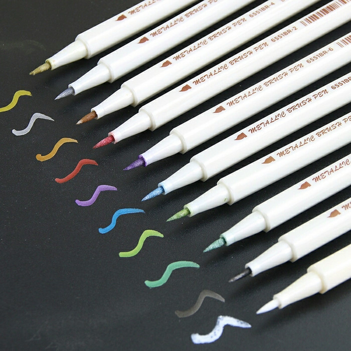 

[SET] STA METALLIC BRUSH PEN isi 10 TERMURAH