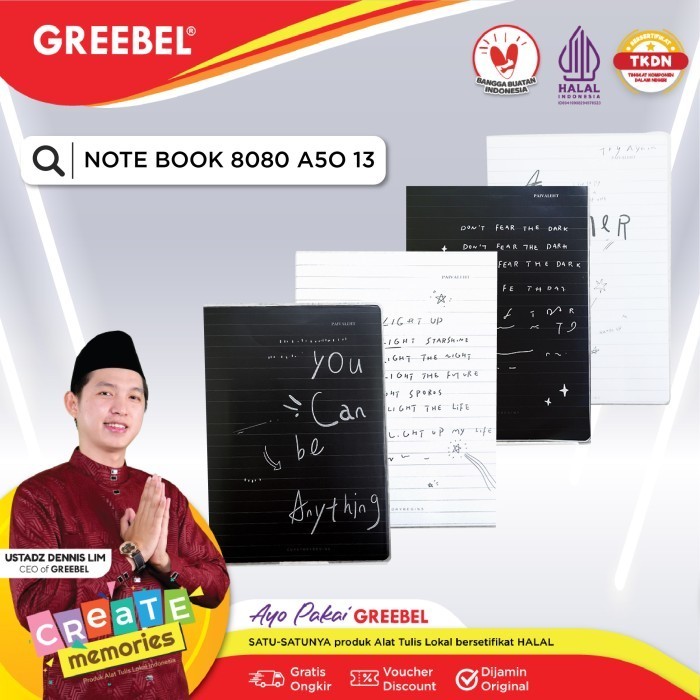 

Produk Unggulan Greebel Notebook 8080 A5O 13 /Agenda /Planner /Buku Catatan 80 Halaman Sale!!!