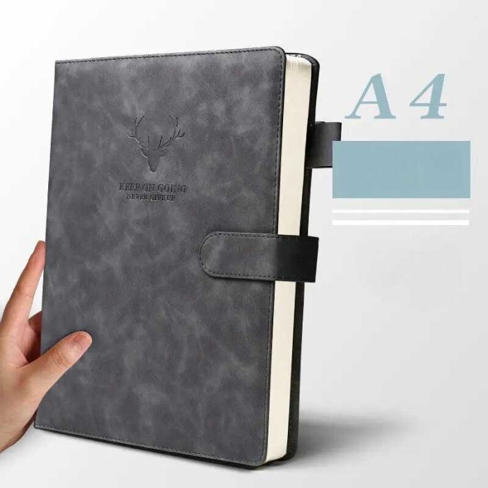 

Trendi Buku Catatan Harian Tlevino Notebook Cover Kulit Magnetic Buckle A4 Bergaransi