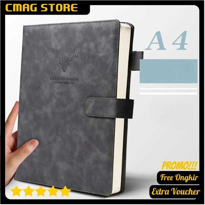 

Gilaa!!! Buku Diari Diary Book Journal Notebook Cover Kulit Magnetic Buckle A4 Hot Sale