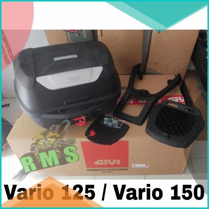 Box Motor Top Box GIVI E43 + Bracker Breket Box Vario 125 Vario 150 16