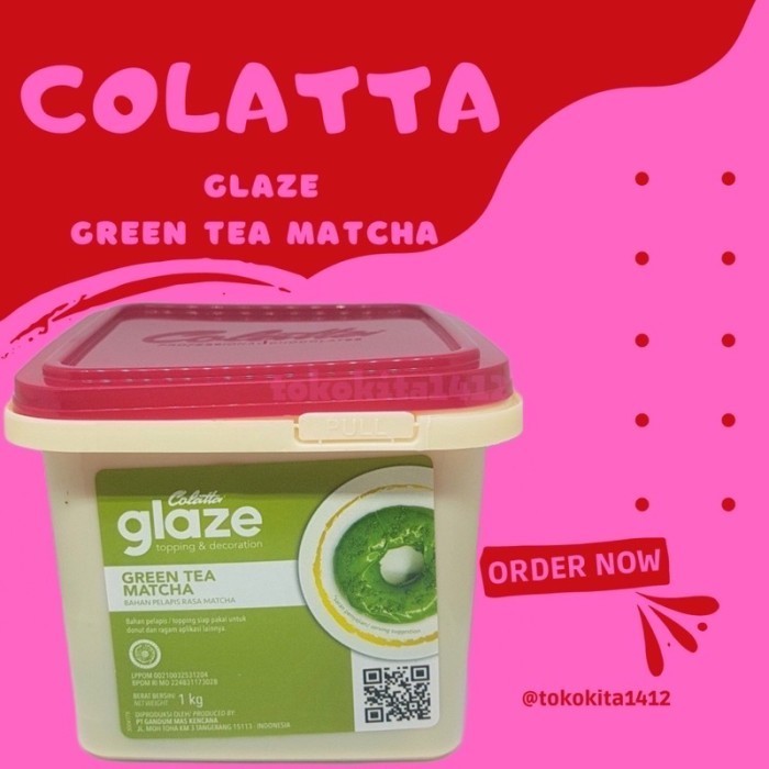 COLATTA GLAZE GREEN TEA MATCHA DIP TOPPING SELAI 1 KG