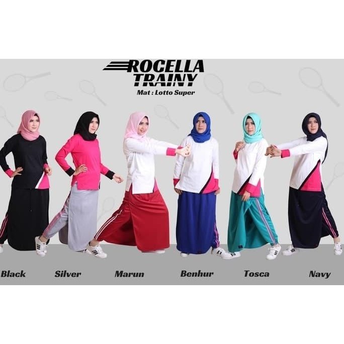 Rok Celana Olahraga Size Jumbo/Rocella Trainy/Muslimah Trendy