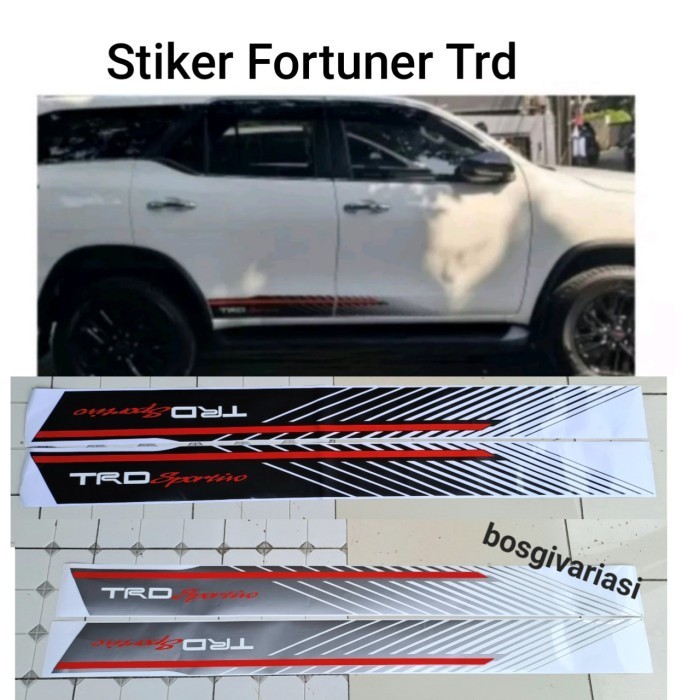 STIKER BODY SAMPING FORTUNER TRD/ TRD FORTUNER