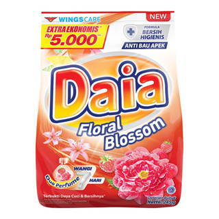 Detergen Bubuk DAIA Floral Blossom 245gr Wings Care Pakaian