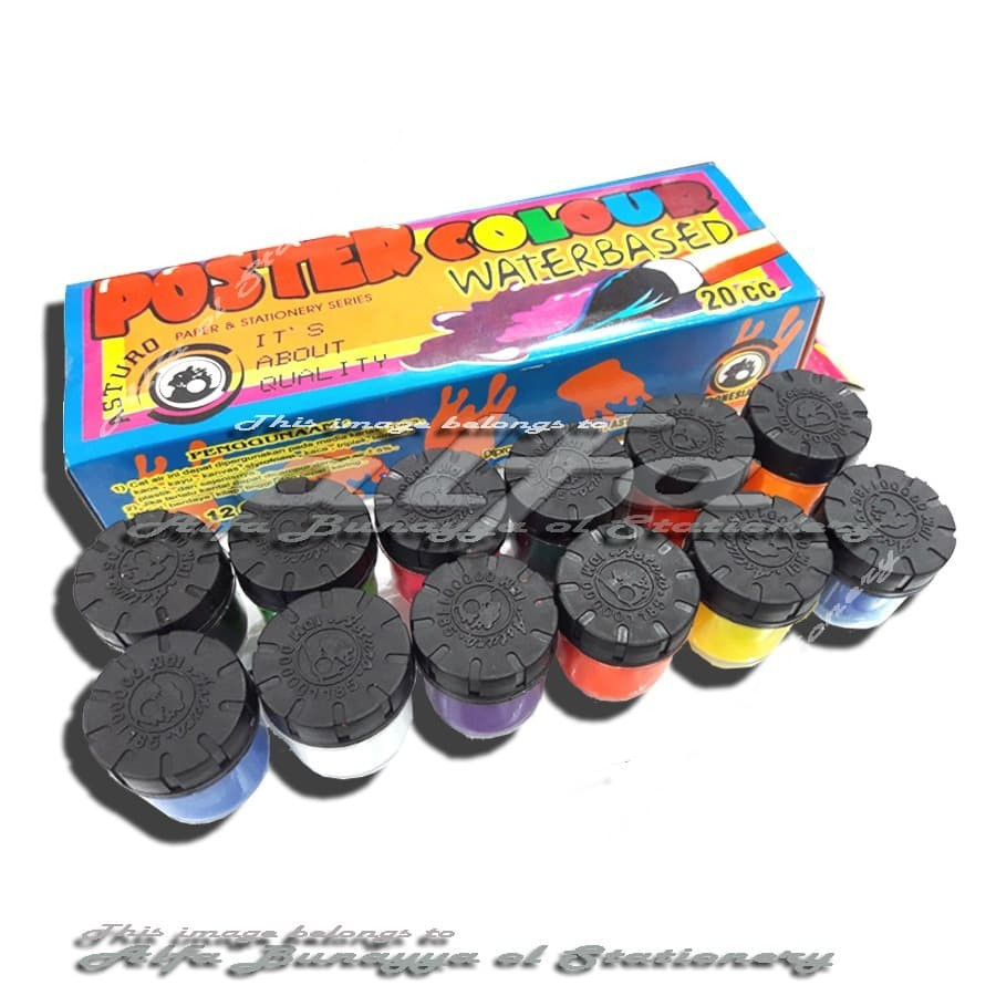 

ASTURO Poster Colour 12 Waterbased 20cc - Cat Poster Color - Cat Air