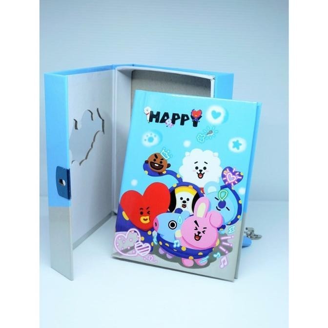 

Dijual Buku Diary Kunci Gembok Bt21 Bangtanboys Rahasia Buku Tulis Imut Lucu Promo