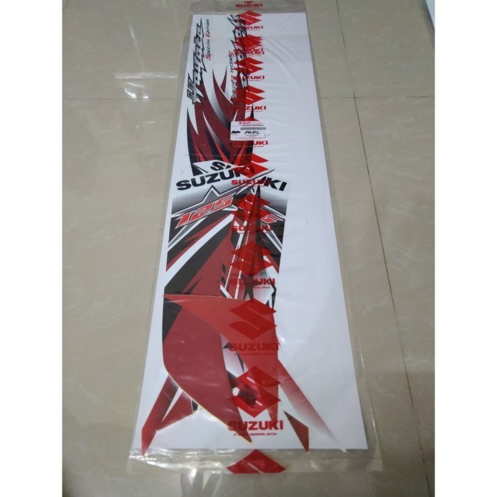 STIKER BODY STRIPING HAYATE SPECIAL EDITION PUTIH MERAH ORIGINAL