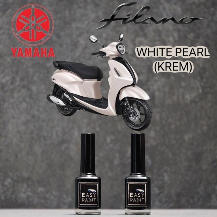 Cat Oles Motor White Pearl Krem Metalic Yamaha Filano Putih Mutiara