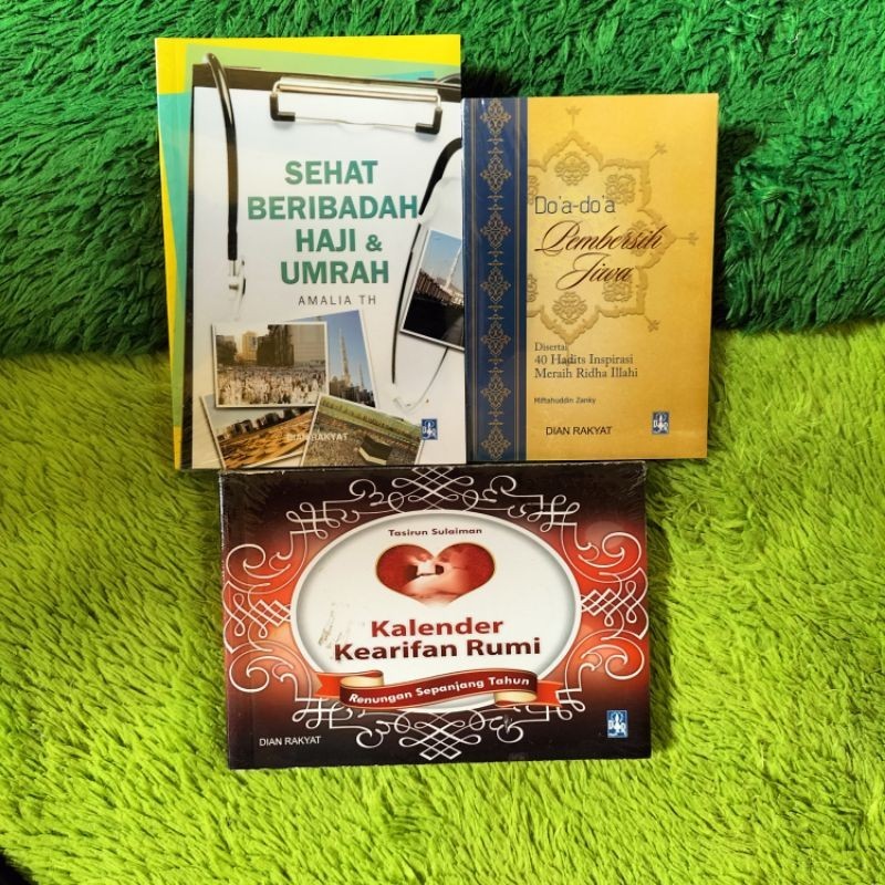 ORIGINAL BUKU MOTIVASI SEHAT BERIBADAH HAJI & UMRAH DO'A DO'A PEMBERSIH JIWA KALENDER KEARIFAN RUMI