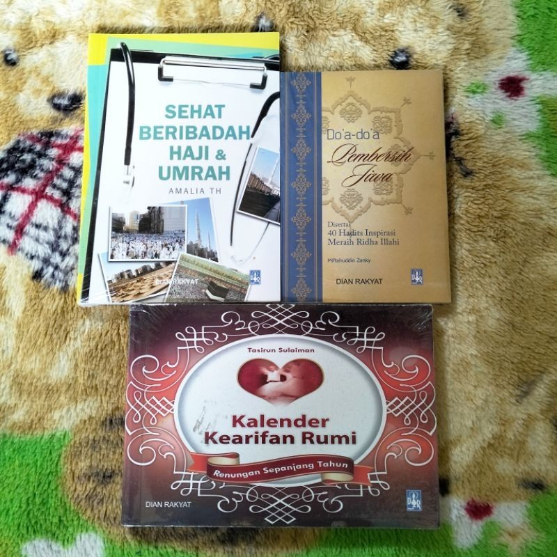 ORIGINAL BUKU MOTIVASI SEHAT BERIBADAH HAJI & UMRAH DOA DOA PEMBERSIH JIWA KALENDER KEARIFAN RUMI