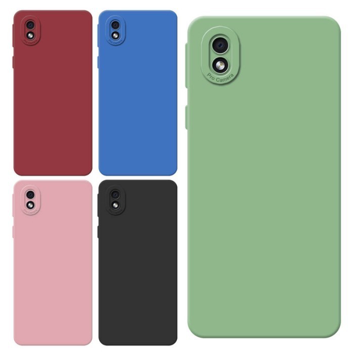 Casing Silikon Samsung Galaxy A01 Core Case Macaron Model Pro Camera - Warna Random