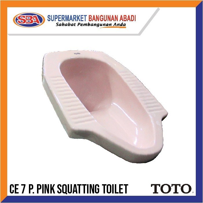 KLOSET JONGKOK TOTO CE 7 PINK ORIGINAL - ORIGINAL SQUATTING CLOSET