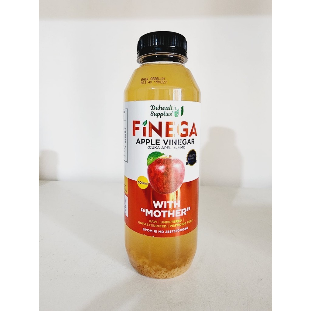 

500 ml Finega Vinega Cuka Apel / Apple Cider Vinegar Dehealth Supplies Cuka Kesehatan Diet Suplemen