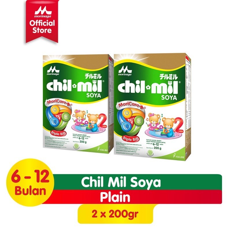 Paket 2pcs Chil Mil Soya 200 g Susu Formula Bayi 6-12 Bulan