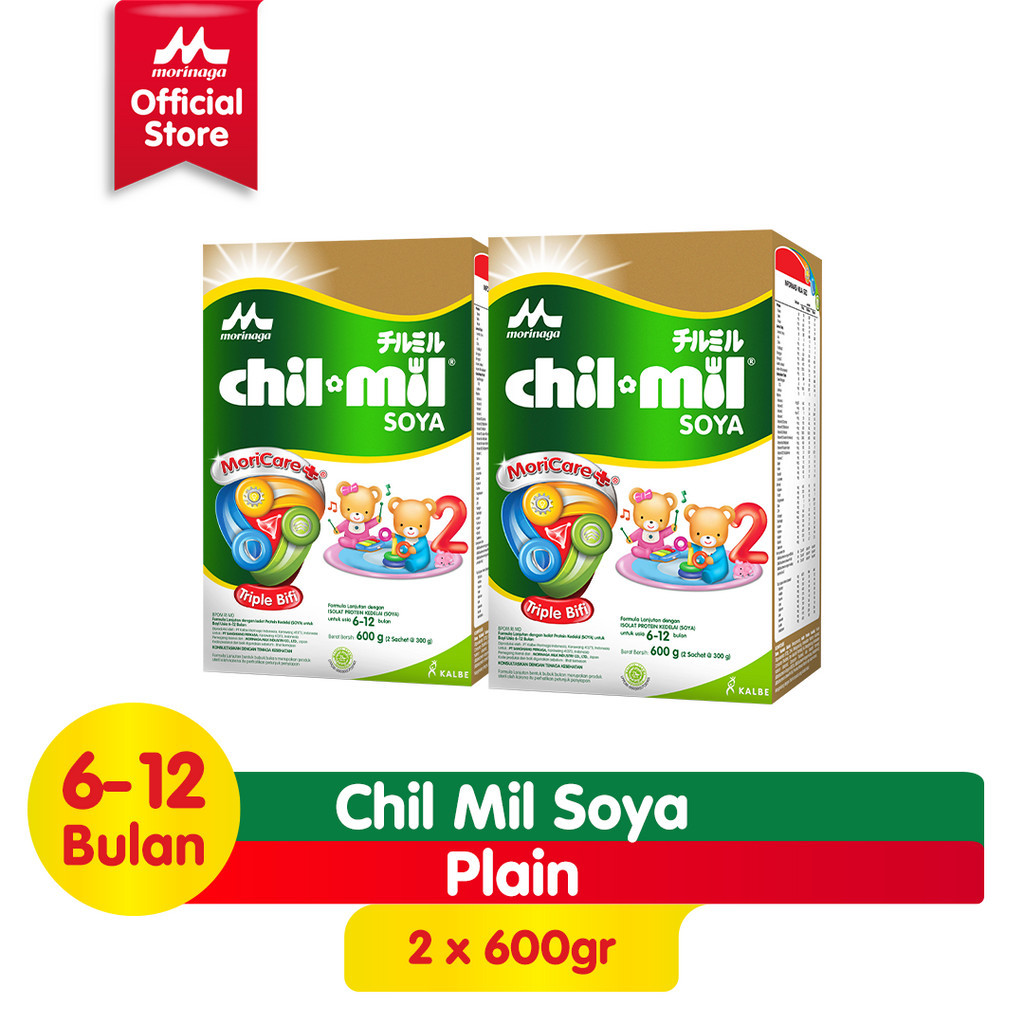 Paket 2pcs Chil Mil Soya 600 g Susu Formula Bayi 6-12 Bulan