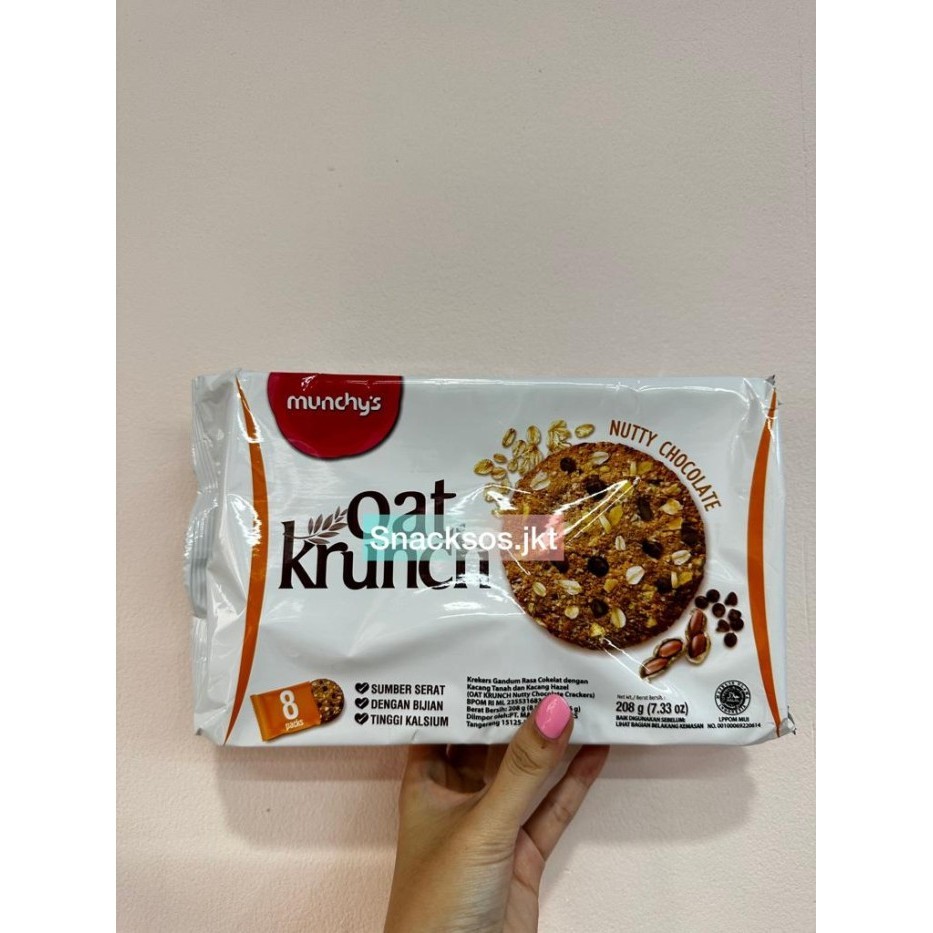 

[Small 208Gr] Munchy'S Oat Krunch Nutty Dark Chocolate Chunky Hazelnut