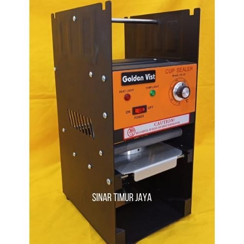 MESIN CUP SEALER GOLDEN VIST D8. MESIN PRESS GELAS MINUM 12 - 22 OZ