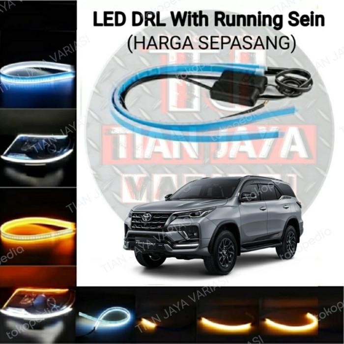 LAMPU ALIS RUNNING MOBIL NEW FORTUNER 2021-UP WATERPROOF LED DRL SEIN