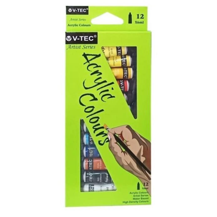 

Berkualitas! V-Tec Acrylic Color Set 12 - VT-612/A Isi 12 x 6ml / Cat Akrilik V-TEC ,.