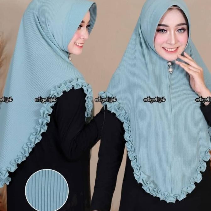 Bergo Plisket Gotik / Hijab Instan Plisket / Jilbab Bergo Plisket Grosir